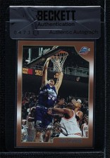 BAS 1998-99 Topps Greg Ostertag #64 Seal of Authenticity Auto 3c7