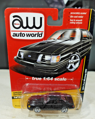 Auto World 1984 Ford Mustang SVO Black 1/64