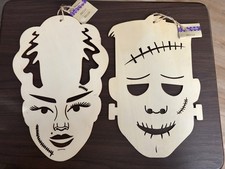Bride Of Frankenstein And Frankenstein Art/Stencil