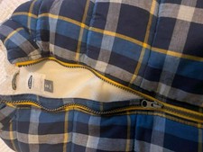 Old Navy Plaid-Lined Vest Boy's Size 5 Thick, Zipper