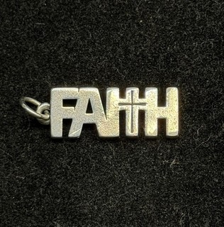PRE LOVED James Avery Sterling Silver “Faith” Charm SEE PICTURES
