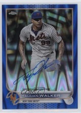 2022 Topps Chrome Veteran Blue RayWave Refractor 22/150 Taijuan Walker Auto v9t