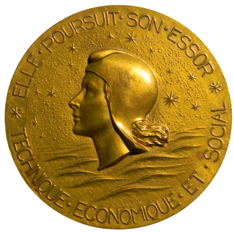 S S France 1962 Transatlantic Maiden Voyage Medal (07640) Nautical