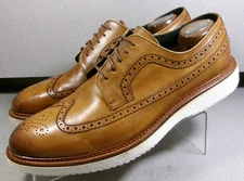 246380 PFi60 JAMESON MEN SHOE 12 M TAN LEATHER MADE IN ITALY BY JOHNSTON &MURPHY