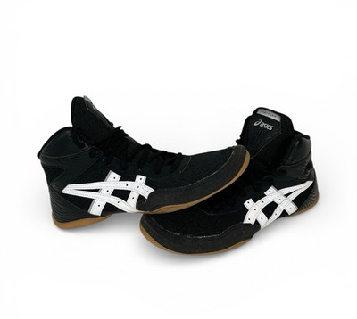 Asics Matflex Men's 7.5 Wrestling/ Gym Shoes Black Lace Up Mid Unisex Sneakers