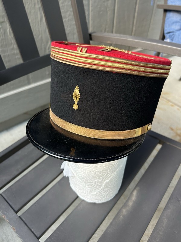French Military Kepi, France Army Embroidery Cap, Officer Peak Embroidered Hat