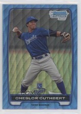 2012 Bowman Chrome Prospects Redemption Refractor Blue Wave Cheslor Cuthbert te2