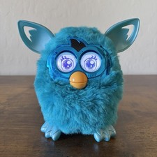 Hasbro Furby Boom 2012 Teal Blue Metallic Talking Toy Silly Fun Tested Works