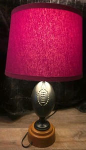 Pottery Barn Teen Football Lamp on Base w Original Shade ~ EUC TESTED WORKS