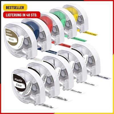 10x Phomemo P12/P12 Pro/LT12 label tape, original 12mm x 4m satin ribbon/iron-on