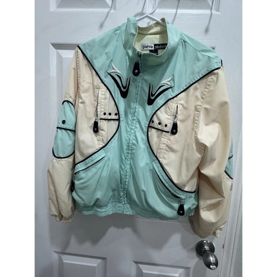 Jamie Sadock женщин костюм комплект куртка брюки новом кремовый ретро спортивный - Изображение 4 из 4