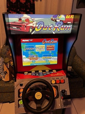 Arcade1Up OutRun Standup Arcade Machine with Riser WORKING GREAT