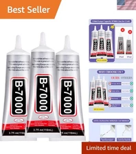 3-Pack B7000 Rhinestone Clear Glue | 110ml Multipurpose Adhesive for Crafts