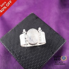 Christmas Deal Sterling Silver Rainbow Moonstone Stone Engagement Boho Band Ring