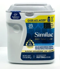 Similac 360 Total Care Infant Formula Powder 5 HMO PREBIOTICS With Iron 34 oz