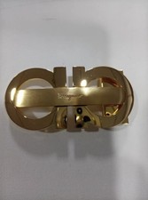 Ferragamo gold belt buckle copper classic dual Gancio design for 34mm belt