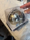 Bobby Hebert signed Saints Mini Helmet. Schwartz Authenticated