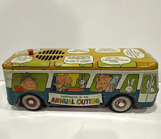 Vintage Tin Peanuts Gang Special Bus Toy Vehicle Ages 4 7 8 11 Years