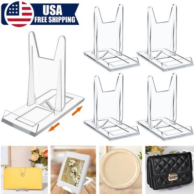 6× Adjustable Purse Display Stand Book Photo CD Stand Multi Function Clear Stand