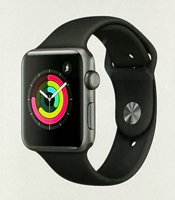 Apple Watch Series 3 38mm Space Gray and Black COMPLETELY NEW AND UNOPENED
