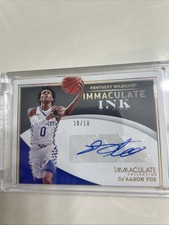 2022  Immaculate Collection Collegiate De’Aaron Fox Immaculate Ink #10/10 🔥🔥🔥
