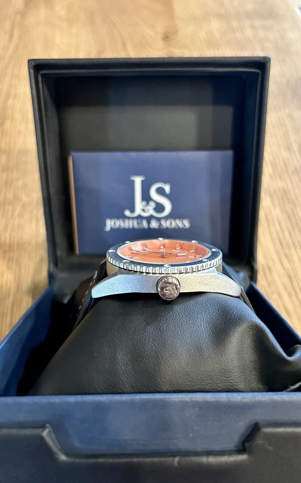 Joshua & Sons Imperial Tonneau Estuche Engranaje Bisel 44mm Foto 3 de 4