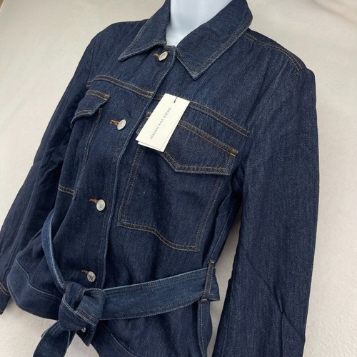 Dries Van Noten Indigo Vionas Jean Denim Jacket Dark Wash Womens 36 & 38 $445 - Picture 2 of 8