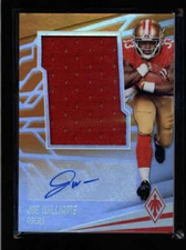 JOE WILLIAMS 2017 PANINI PHOENIX ORANGE ROOKIE USED JERSEY AUTO #02/25 AX3943