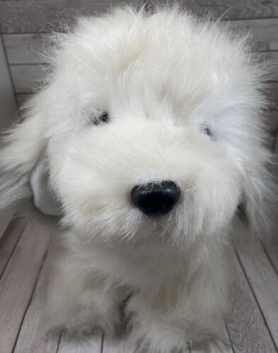 RUSS SMOOCHER White Gray PUPPY DOG Plush Stuffed Animal, Long Pile RARE - Picture 9 of 10