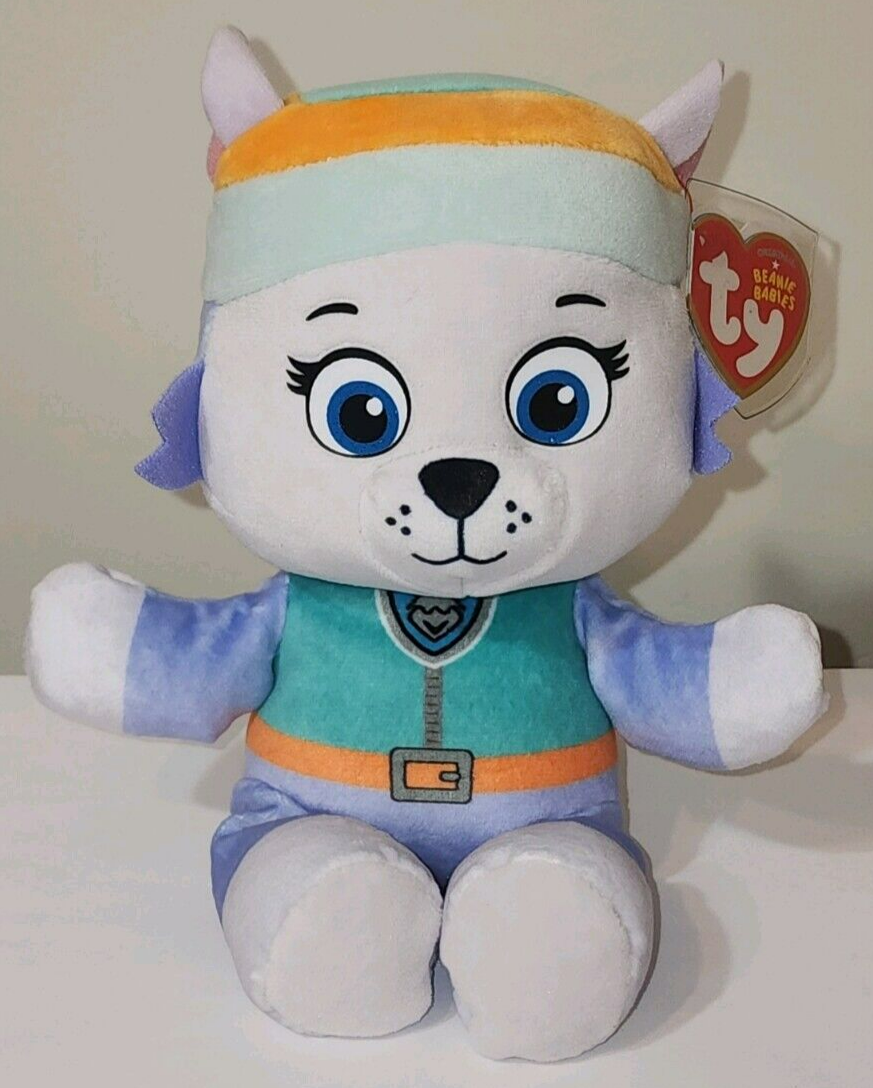 TY Beanie Baby EVEREST NEW Soft Plushy Version Paw Patrol Dog Stuffed Plush  Toy