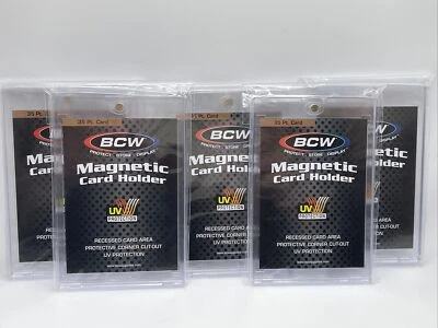 BCW Magnetic Card Holder 35pt Point with UV Protection, lot of 5 holders
