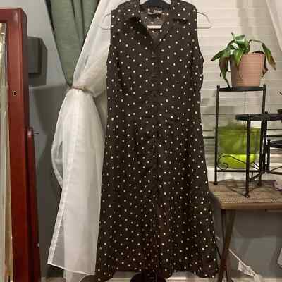 Studioi Petite brown Polka Dot dress | eBay