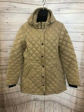 / Pajar Canada Women’s Quilted Jacket Hooded Zip / Snap Front Beige Size Xxl