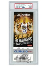 Stephen Curry Autographed 2015 Playoffs Round 2 Game 5 Ticket PSA 10 PSA/DNA 9