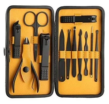 Essentials Manicure Set Nail Clippers Nail Scissors Grooming Kit Travel Case