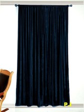 100 Cotton Velvet Curtain-Lined-Blackout Panel-Thick  Soft Fabric- ROD POCKET