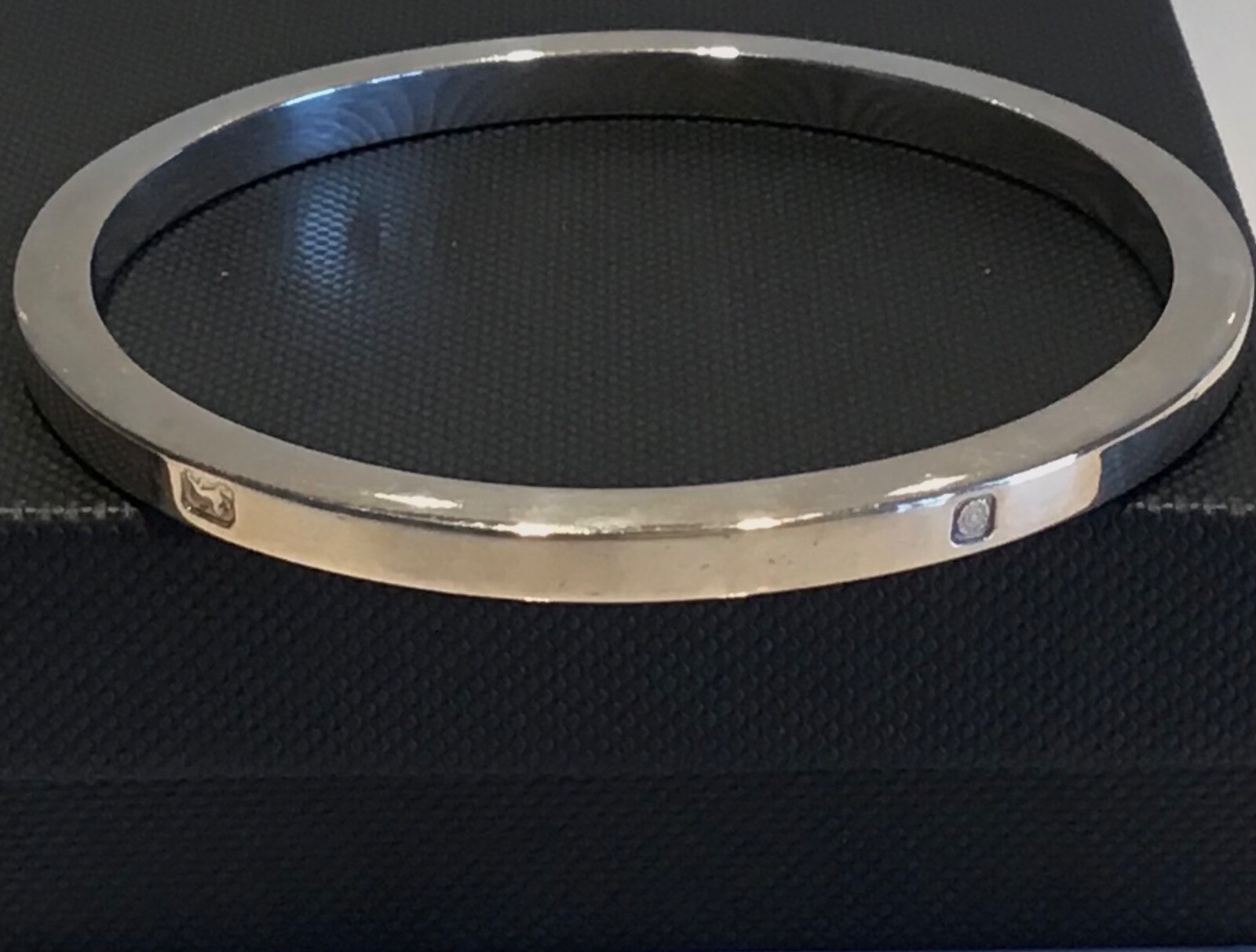 Exquisite Solid Silver Exterior Hallmarked Bangle - image 6