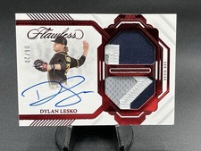 Dylan Lesko 2023 Panini Flawless Dual Patch Auto Autograph Ruby /20