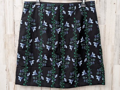 Ann Taylor Skirt Size 10 Floral Lined Stretch Office  NWT