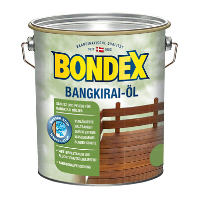 BONDEX Bangkiraiöl 0.75 LTR Wetterschutz Terrassenöl Gartenmöbelöl Holzschutz