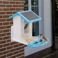Waterproof Solar Bird Feeder 4MP HD Camera Live AI Recognition Birds with PIR