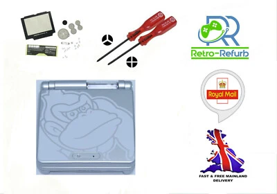 Donkey Kong Silver GameBoy Advance SP Housing Shell Screen Tools Nintendo GBA SP