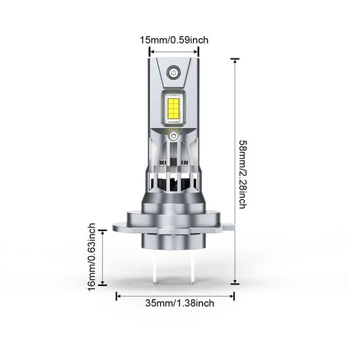 Para For Hyundai Kona 2019 2020 2021 faro LED luces altas-bajas bombilla combo - Picture 2 of 13