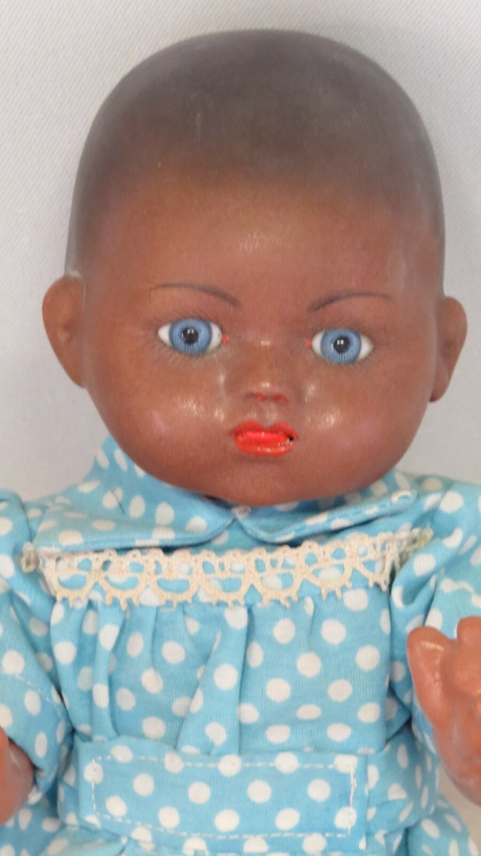 Bambino Métis Rif. :  66  26 CM Bambola Vintage Riproduzione Antica Doll