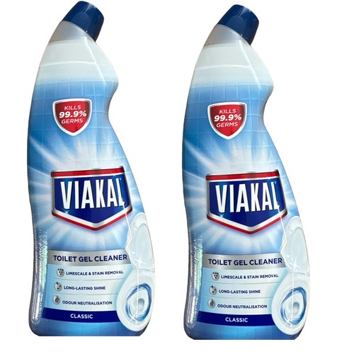 2 Viakal toilet gel cleaner Limescale &stain & Odour Remover Long