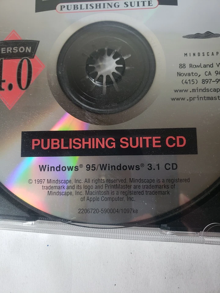 PrintMaster Gold Publishing Suite Version 4.0 V4 Program CD WINDOWS 3.1 95 - Image 2 of 4