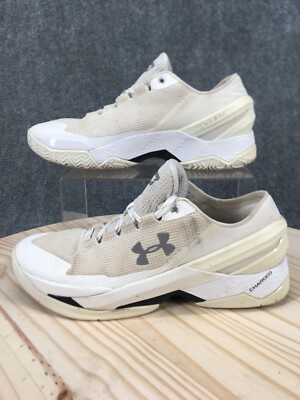 Under Armour Basketball Shoes Mens 8.5 Curry 2 Low Sneakers White