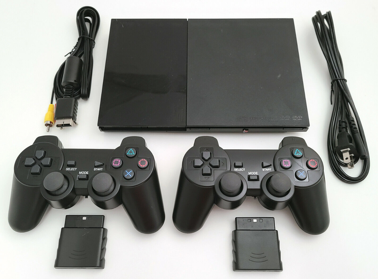 Sony Playstation 2 (PS2) Slim Game Console Complete Set with 2 DUALSHO –  IFESOLOX