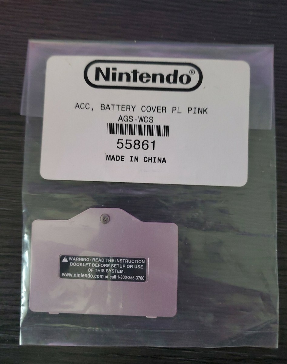 NINTENDO GAMEBOY ADVANCE BATTERY COVER - OEM - PINK - OFFICIAL