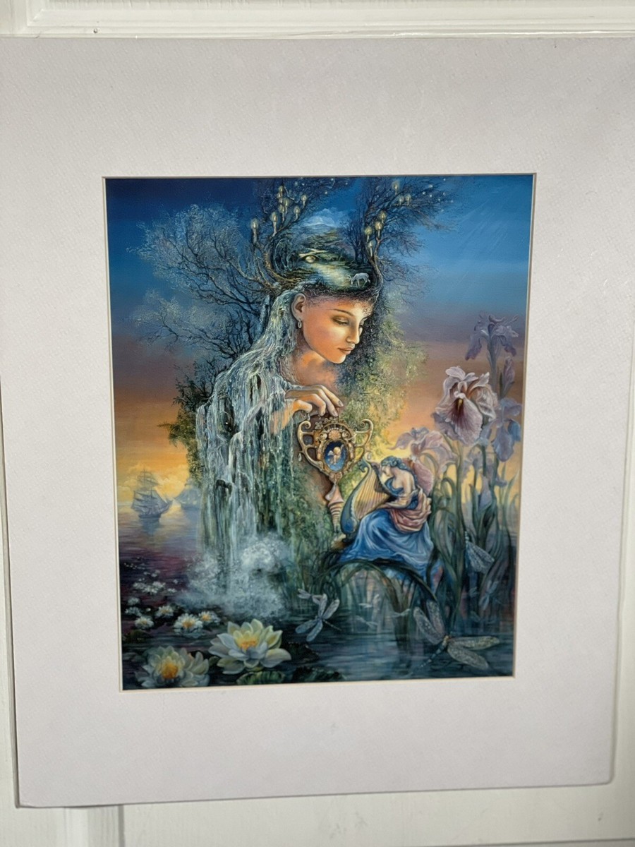 Josephine Wall Giclee Art Print Undine(Nymph) Off White Border